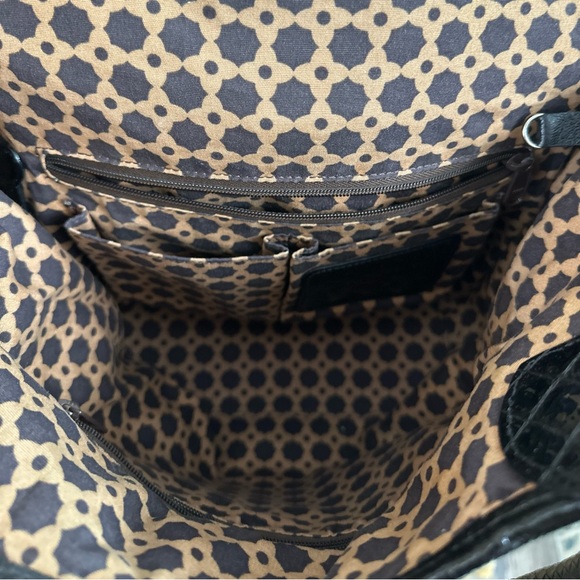 Brighton Shelly Shoulder Handbag Natural Material with Patterned Inside - Picture 8 of 11